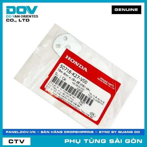 TẤM ĐỊNH VỊ CẦN ĐỂ CHÂN SAU | HONDA PARTS CODE 50718K27V00 — 50718K27V00