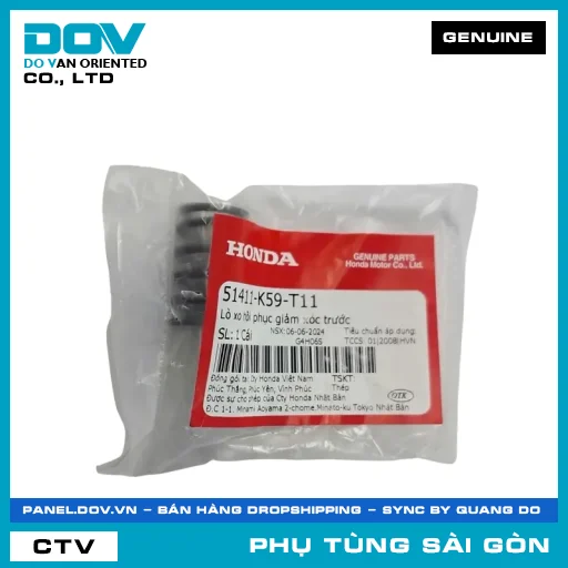 LÒ XO HỒI PHỤC PHUỘC TRƯỚC | HONDA PARTS CODE 51411K59T11 — 51411K59T11
