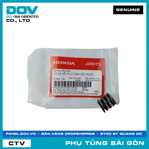 LÒ XO HỒI PHỤC PHUỘC TRƯỚC | HONDA PARTS CODE 51412GN5901 — 51412GN5901
