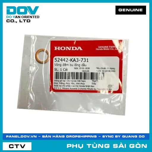 LONG ĐỀN BU LÔNG NHỚT | HONDA PARTS CODE 52442KA3731 — 52442KA3731