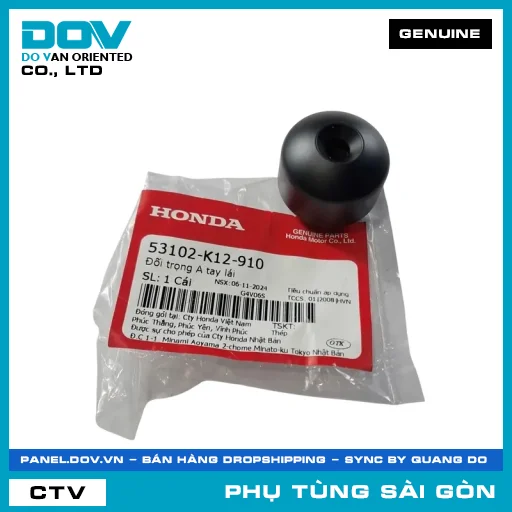 ĐỐI TRỌNG A TAY LÁI | HONDA PARTS CODE 53102K12910 — 53102K12910