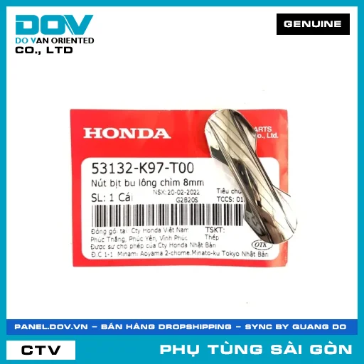 NÚT BỊT BU LÔNG CHÌM 8MM | HONDA PARTS CODE 53132K97T00 — 53132K97T00