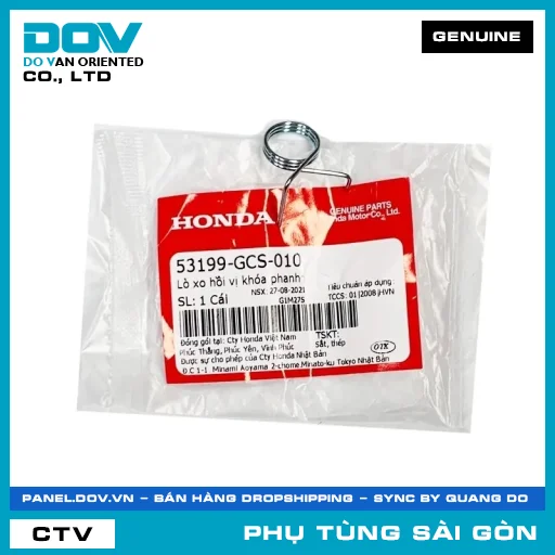 LÒ XO HỒI VỊ KHÓA PHANH | HONDA PARTS CODE 53199GCS010 — 53199GCS010