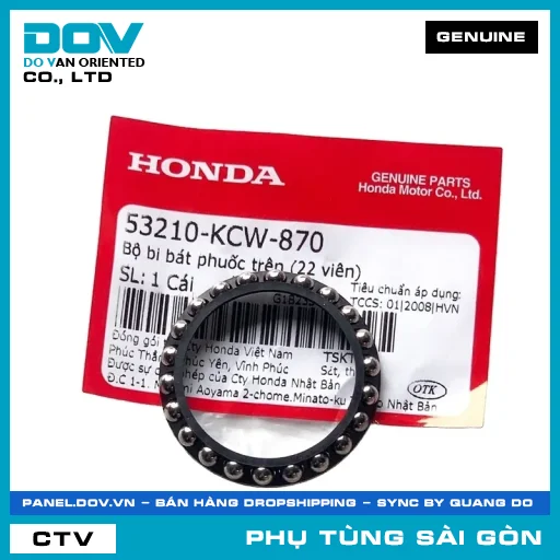 BỘ BI BÁT PHUỐC TRÊN (22 VIÊN) | HONDA PARTS CODE 53210KCW870 — 53210KCW870