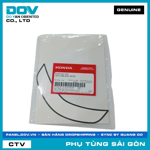 TEM DÈ CHẮN BÙN TRƯỚC | HONDA PARTS CODE 61105K12910 — 61105K12910