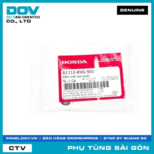 ĐỆM DÈ CHẮN BÙN TRƯỚC | HONDA PARTS CODE 61112KVG900 — 61112KVG900