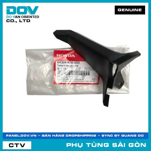 TRANG TRÍ ĐÈN PHA PHẢI | HONDA PARTS CODE 64304K66V00 — 64304K66V00