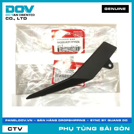 ỐP TRANG TRÍ TRƯỚC PHẢI*TBLACK* | HONDA PARTS CODE 64320K2VN30ZA — 64320K2VN30ZA
