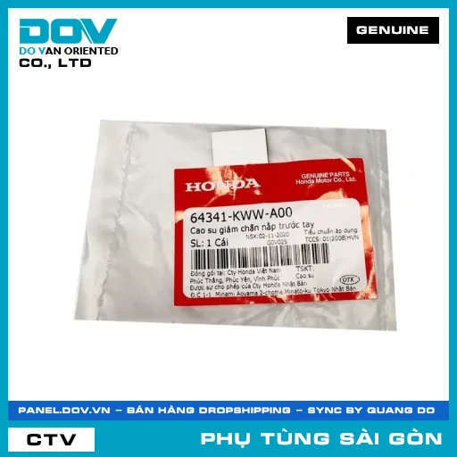 CAO SU GIẢM CHẤN NẮP TRƯỚC TAY | HONDA PARTS CODE 64341KWWA00 — 64341KWWA00