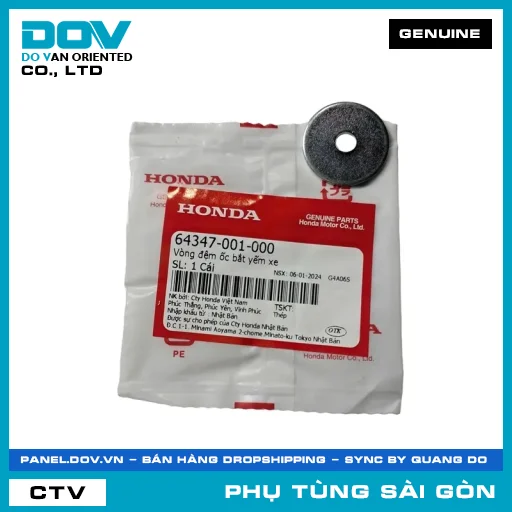 LONG ĐỀN ỐC BẮT YẾM XE | HONDA PARTS CODE 64347001000 — 64347001000