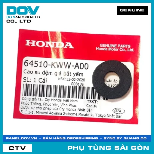 CAO SU ĐỆM GIÁ BẮT YẾM | HONDA PARTS CODE 64510KWWA00 — 64510KWWA00