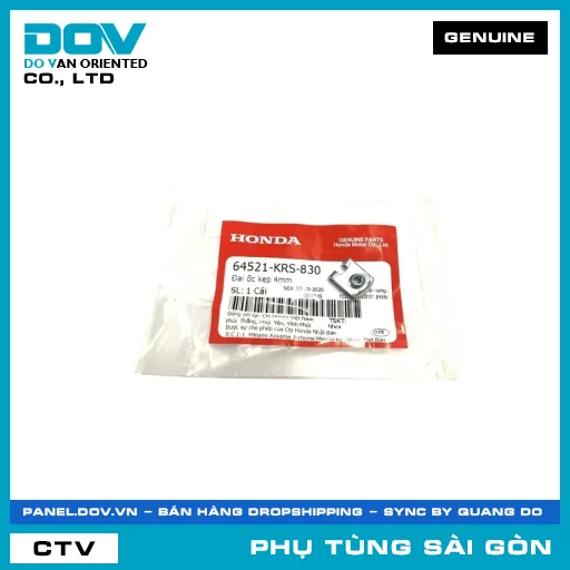 ĐAI ỐC KẸP 4MM | HONDA PARTS CODE 64521KRS830 — 64521KRS830