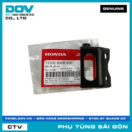 BẢN LỀ YÊN XE | HONDA PARTS CODE 77201KWB600 — 77201KWB600