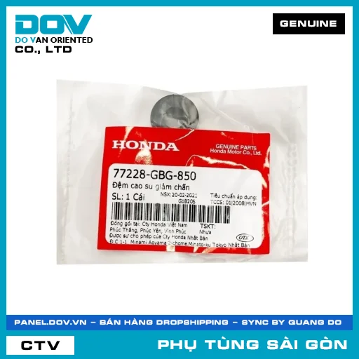 ĐỆM CAO SU GIẢM CHẤN | HONDA PARTS CODE 77228GBG850 — 77228GBG850