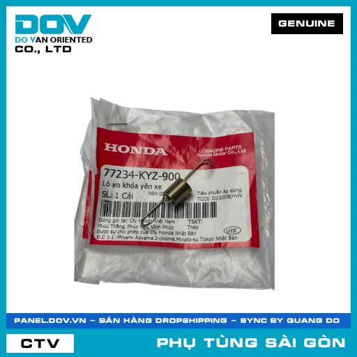 LÒ XO KHÓA YÊN XE | HONDA PARTS CODE 77234KYZ900 — 77234KYZ900