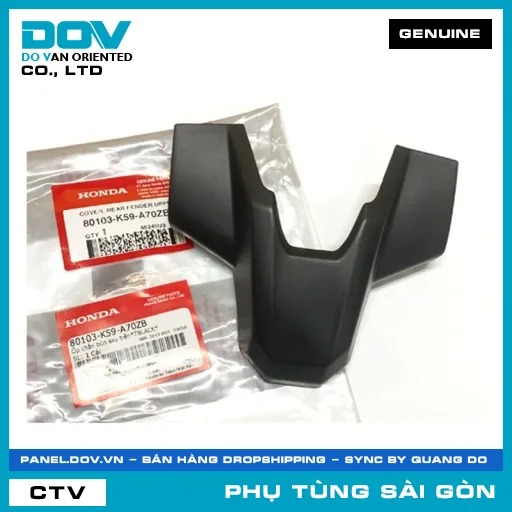 ỐP DÈ CHẮN BÙN SAU TRÊN*TBLACK* | HONDA PARTS CODE 80103K59A70ZB — 80103K59A70ZB