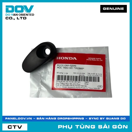 MÓC TREO ĐỒ *YR286R* | HONDA PARTS CODE 81132GAH000A6 — 81132GAH000A6