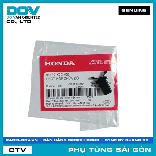 CHỐT HỘP CHỨA ĐỒ | HONDA PARTS CODE 81137K2CV01 — 81137K2CV01
