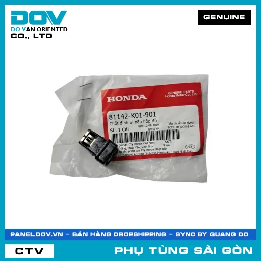 CHỐT ĐỊNH VỊ NẮP HỘP ĐỒ | HONDA PARTS CODE 81142K01901 — 81142K01901