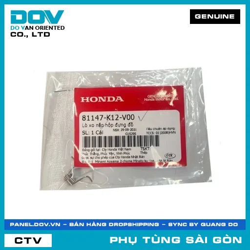 LÒ XO NẮP HỘP ĐỰNG ĐỒ | HONDA PARTS CODE 81147K12V00 — 81147K12V00