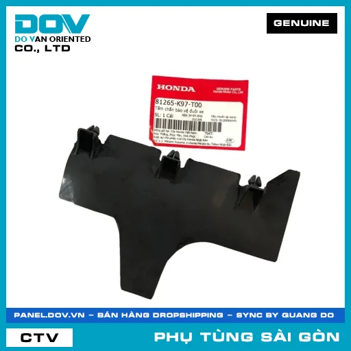 TẤM CHẮN BẢO VỆ ĐUÔI XE | HONDA PARTS CODE 81265K97T00 — 81265K97T00