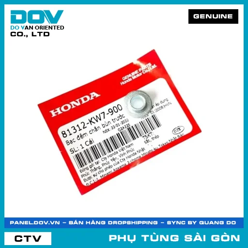 BẠC ĐỆM DÈ CHẮN BÙN TRƯỚC | HONDA PARTS CODE 81312KW7900 — 81312KW7900