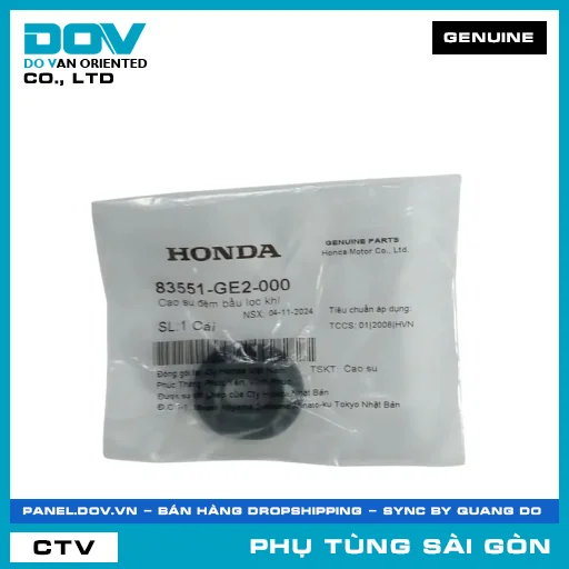 CAO SU ĐỆM BẦU LỌC GIÓ | HONDA PARTS CODE 83551GE2000 — 83551GE2000