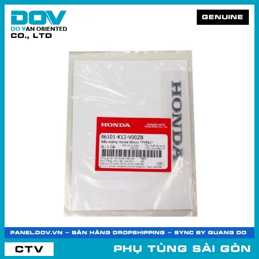 BIỂU TƯỢNG HONDA 80MM *TYPE1* | HONDA PARTS CODE 86101K12V00ZB — 86101K12V00ZB