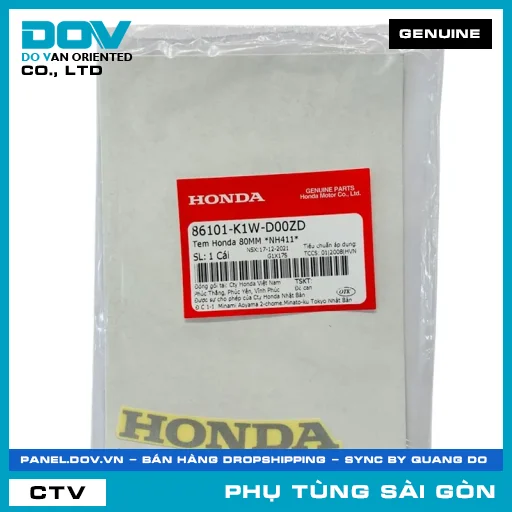 TEM HONDA 80MM *NH411* | HONDA PARTS CODE 86101K1WD00ZD — 86101K1WD00ZD