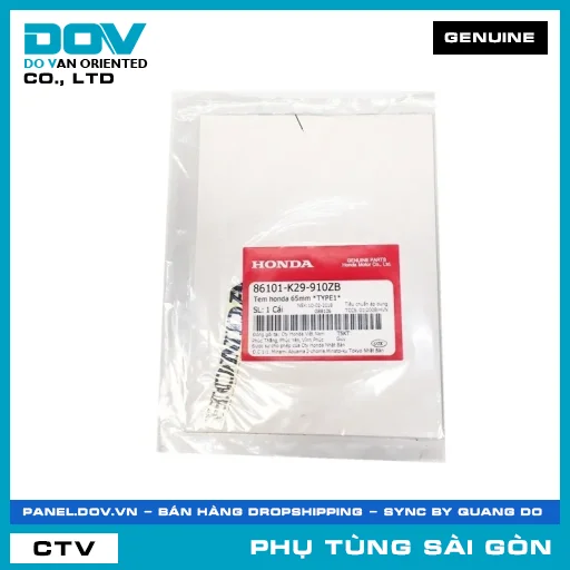 TEM HONDA 65MM *NHB25* | HONDA PARTS CODE 86101K29910ZB — 86101K29910ZB