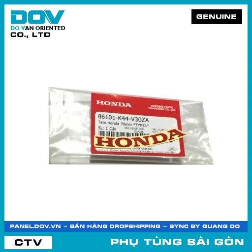 TEM HONDA 70MM *R340* | HONDA PARTS CODE 86101K44V30ZA — 86101K44V30ZA