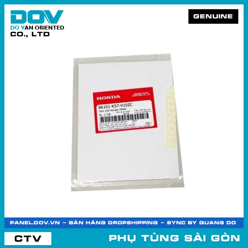 TEM CHỮ HONDA 75MM | HONDA PARTS CODE 86101K57V10ZC — 86101K57V10ZC