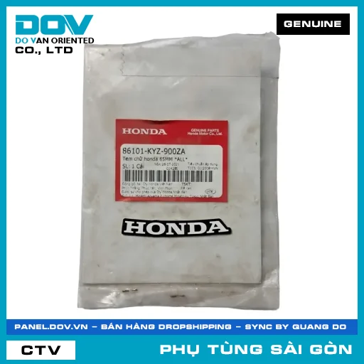 TEM CHỮ HONDA 65MM *ALL* | HONDA PARTS CODE 86101KYZ900ZA — 86101KYZ900ZA