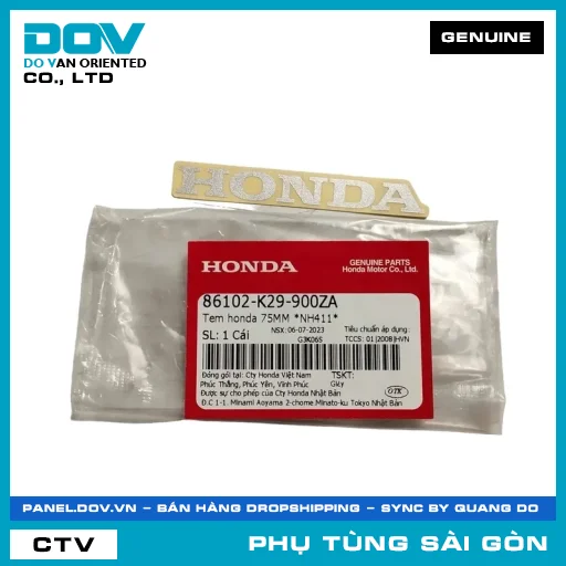 TEM HONDA 75MM *NH411* | HONDA PARTS CODE 86102K29900ZA — 86102K29900ZA
