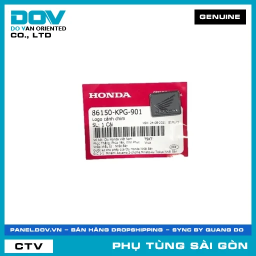 LOGO CÁNH CHIM | HONDA PARTS CODE 86150KPG901 — 86150KPG901