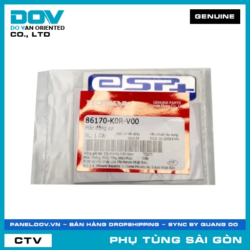 TEM DÁN ĐỘNG CƠ | HONDA PARTS CODE 86170K0RV00 — 86170K0RV00