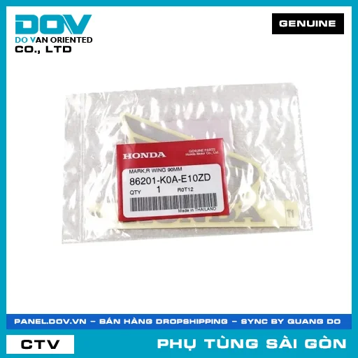 TEM CÁNH CHIM PHẢI 90MM | HONDA PARTS CODE 86201K0AE10ZD — 86201K0AE10ZD