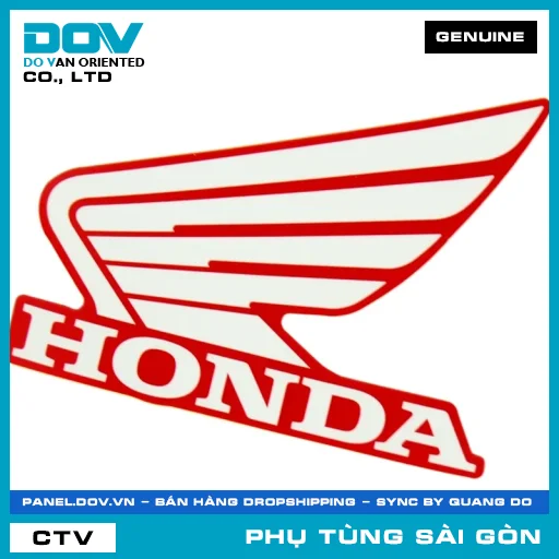 TEM DÁN CÁNH CHIM HONDA TRÁI 80MM *R383* | HONDA PARTS CODE 86202K45NL0ZB — 86202K45NL0ZB