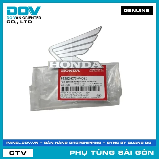 MARK CÁNH CHIM TRÁI 80MM *NHA62M* | HONDA PARTS CODE 86202K73V40ZE — 86202K73V40ZE