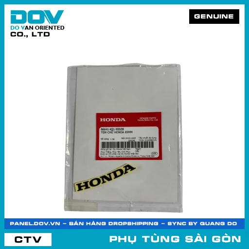 TEM CHỮ HONDA 65MM | HONDA PARTS CODE 86641K01900ZB — 86641K01900ZB
