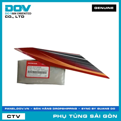 TEM DÁN A CÁNH YẾM PHẢI *R340C* | HONDA PARTS CODE 86641KYZG00ZB — 86641KYZG00ZB