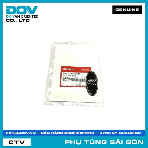 TEM ỐP TRƯỚC *NH1* | HONDA PARTS CODE 86642K29900ZA — 86642K29900ZA