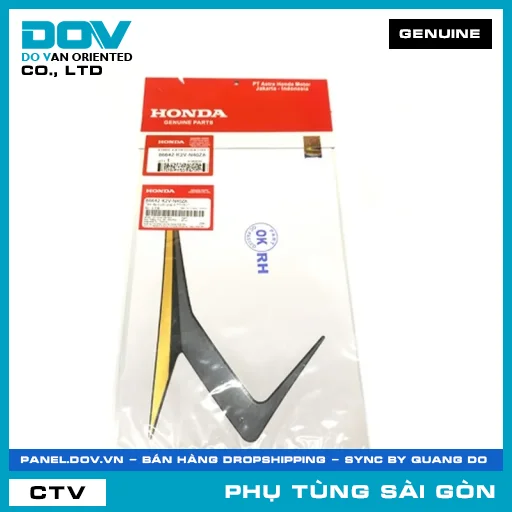 TEM ỐP TRƯỚC PHẢI A *TYPE1* | HONDA PARTS CODE 86642K2VN40ZA — 86642K2VN40ZA