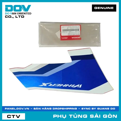 TEM A ỐP SƯỜN TRÁI *R389* | HONDA PARTS CODE 86642K56V70ZA — 86642K56V70ZA