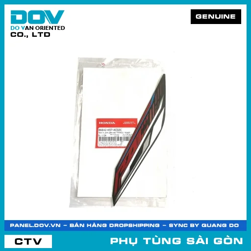 TEM A CÁNH YẾM TRÁI *TYPE2* *R340* | HONDA PARTS CODE 86642K57AC0ZC — 86642K57AC0ZC