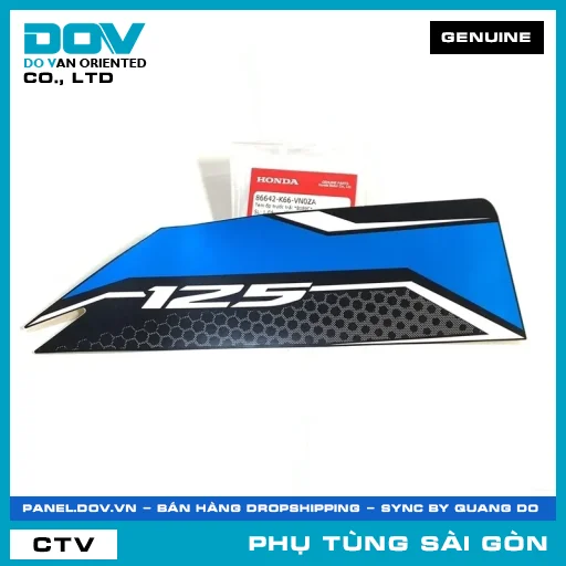 TEM ỐP TRƯỚC TRÁI *B189C* | HONDA PARTS CODE 86642K66VN0ZA — 86642K66VN0ZA