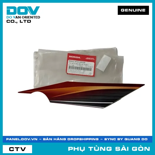 TEM DÁN A CÁNH YẾM TRÁI *R340C* | HONDA PARTS CODE 86642KYZG00ZB — 86642KYZG00ZB