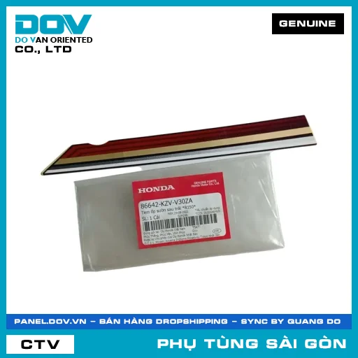 TEM ỐP SƯỜN SAU TRÁI *R150* | HONDA PARTS CODE 86642KZVV30ZA — 86642KZVV30ZA