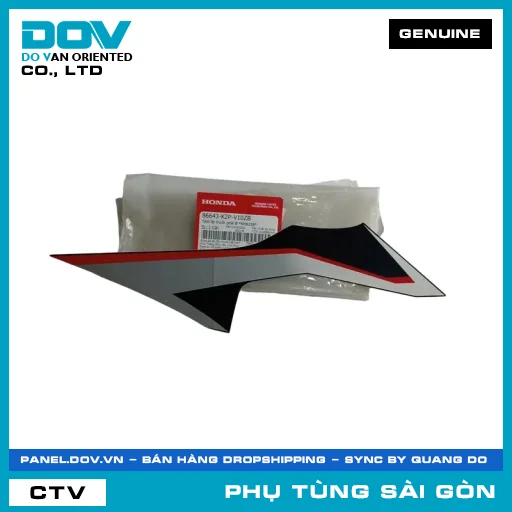 TEM ỐP TRƯỚC PHẢI B *NHB25B* | HONDA PARTS CODE 86643K2PV10ZB — 86643K2PV10ZB