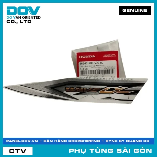 TEM CÁNH YẾM TRÁI *NHB55P* | HONDA PARTS CODE 86643K89V20ZC — 86643K89V20ZC